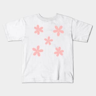 Abstract Flowers - Blush pink Kids T-Shirt